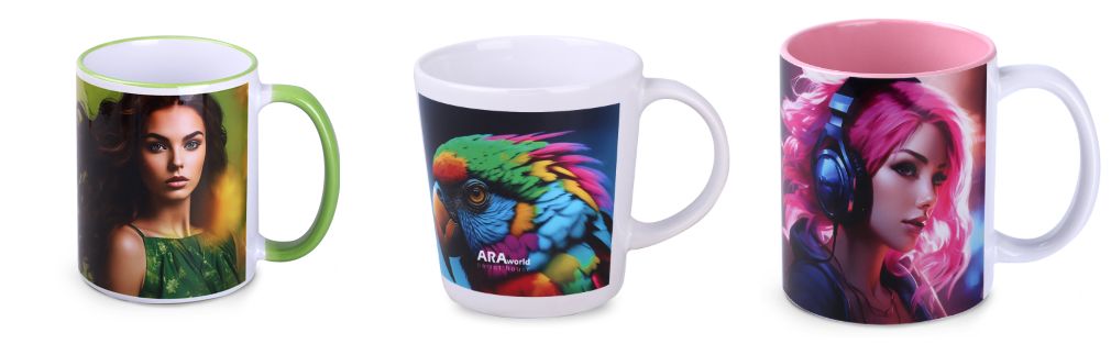 Sublimatiedruk op mok met duurzame full colour bedrukking